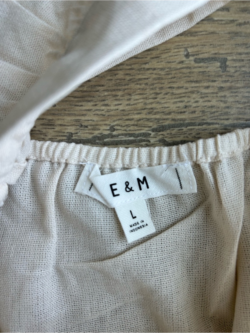 E&M Cream Ruffle Strap Tank Top - Picture 4 of 5